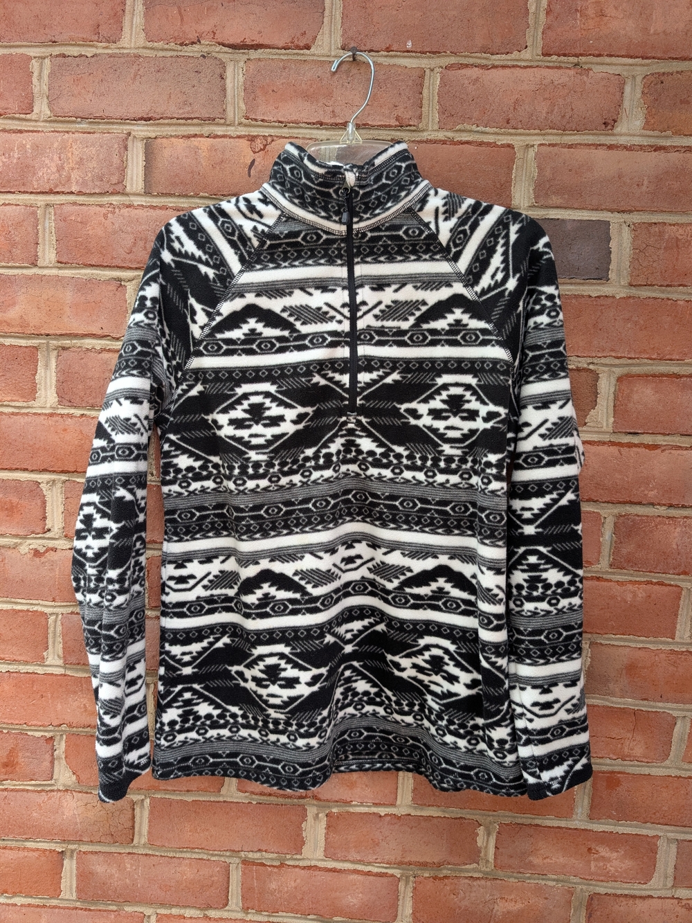 Eddie Bauer women's 3/4 zip Aztec print fleece size medium